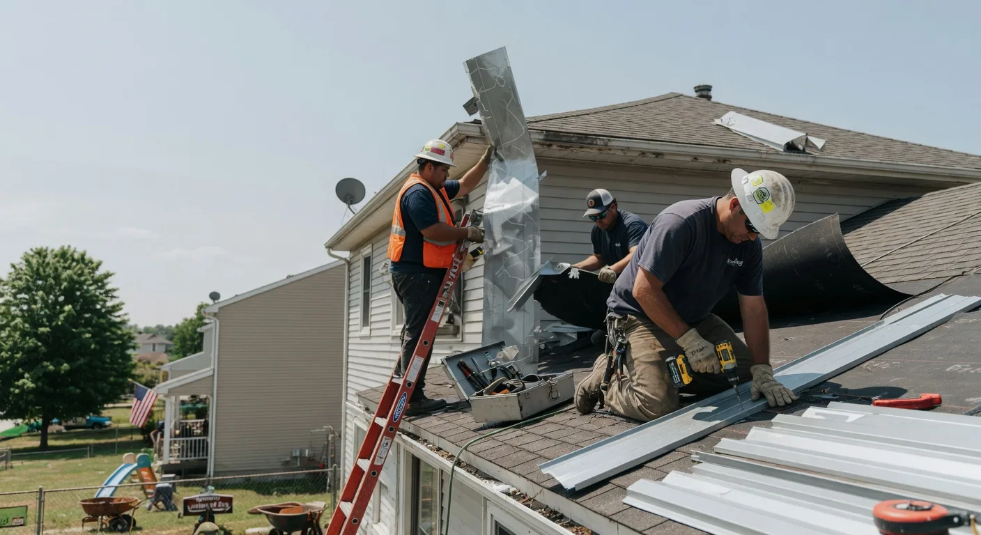 Storm Damage Metal Roof Repair in Louisburg, MO